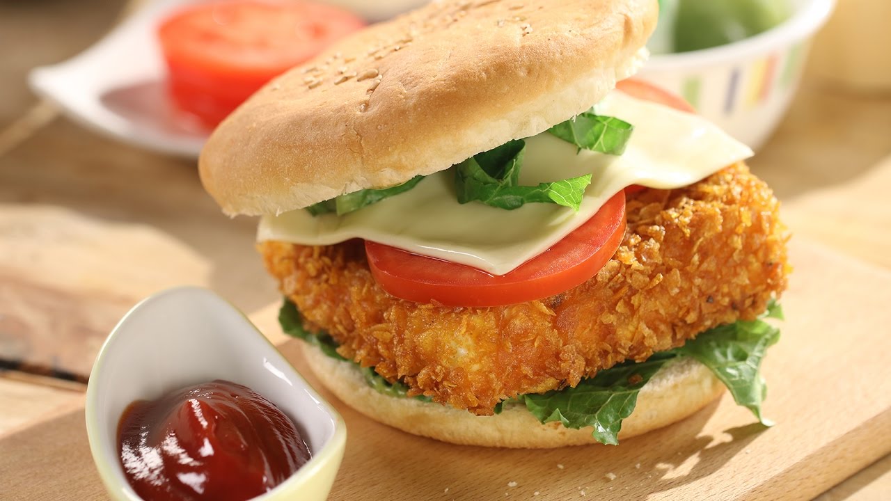 Crispy Paneer Bean Burger